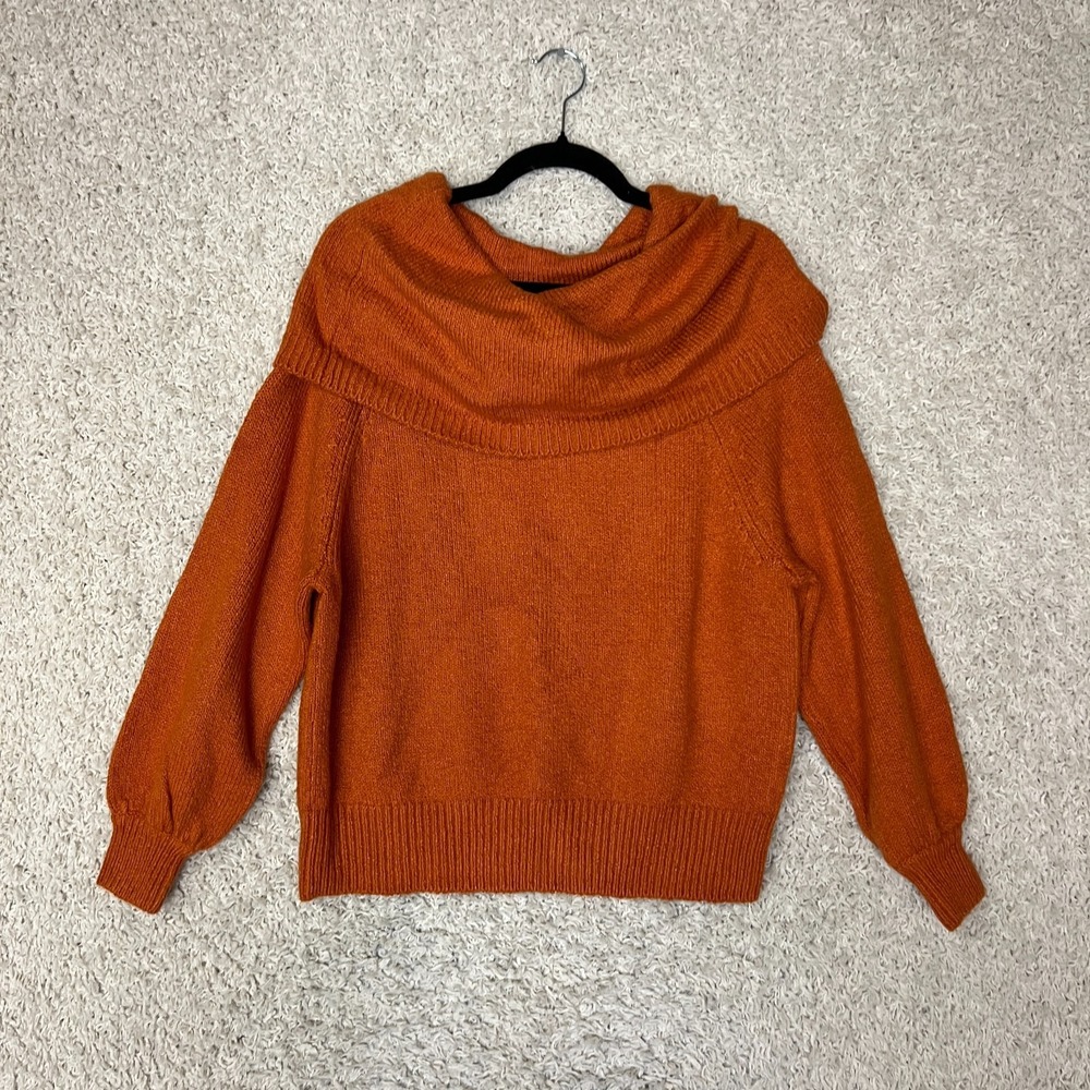 Anthropologie Sweater Womens Small Draped Cowl Neck Pull Over Long Sleeve NWT